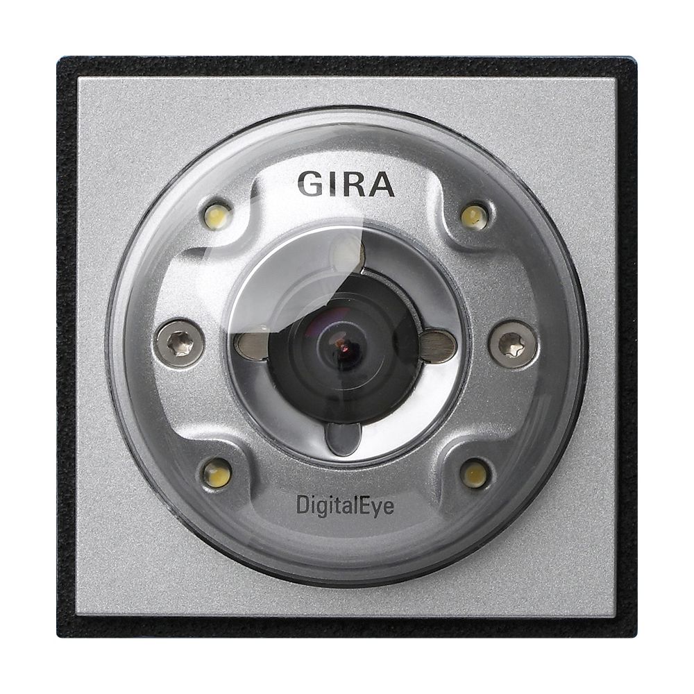 Caméra couleur Gira pour station d'entrée TX_44, orientable à 20°, Aluminium, 126565