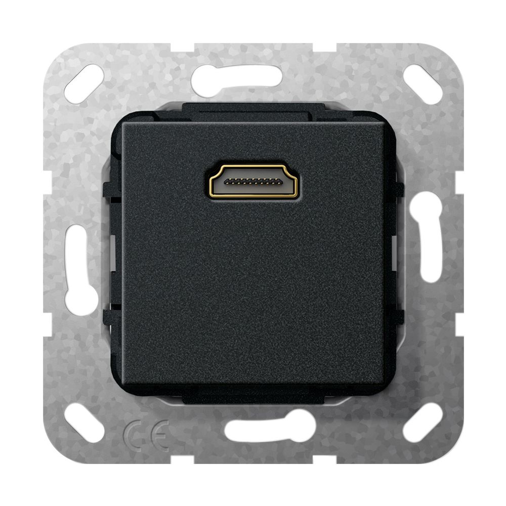 Adaptateur HDMI Gira, noir mat, 566910
