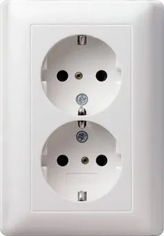 Gira Prise Schuko double rws-gl 078303