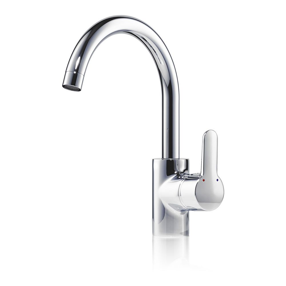 Robinet mitigeur de cuisine CLAGE EAK à bec orientable 200 mm, 3/8", sans pression, chromé
