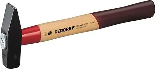 Marteau de serrurier Gedore ROTBAND-PLUS 1000 g avec manche en hickory 360 mm et gaine de protection en acier