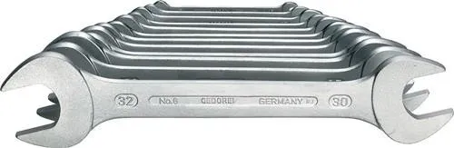 Jeu de clés à fourche doubles Gedore 6-120 12 pièces SW 6-32 mm acier CV chromé