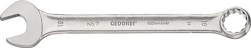 Clé à pipe Gedore 7 pans 30 mm L. 340 mm Forme A en acier au chrome-vanadium