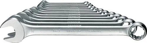 Jeu de clés à pipe et à œil Gedore 7-012 12 pièces SW 10-32 mm Forme A acier CV