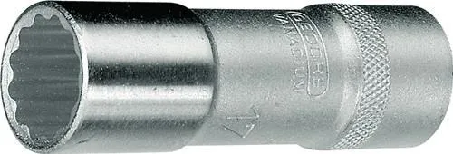 Douille à cliquet Gedore 19 mm 1/2" 12 pans SW 21 mm L. 82 mm