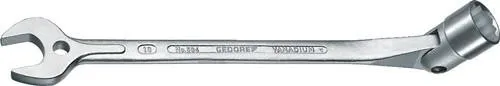 Clé mixte à douille Gedore 534 SW 15 mm - Longueur totale 231 mm - extrémité à douille mobile