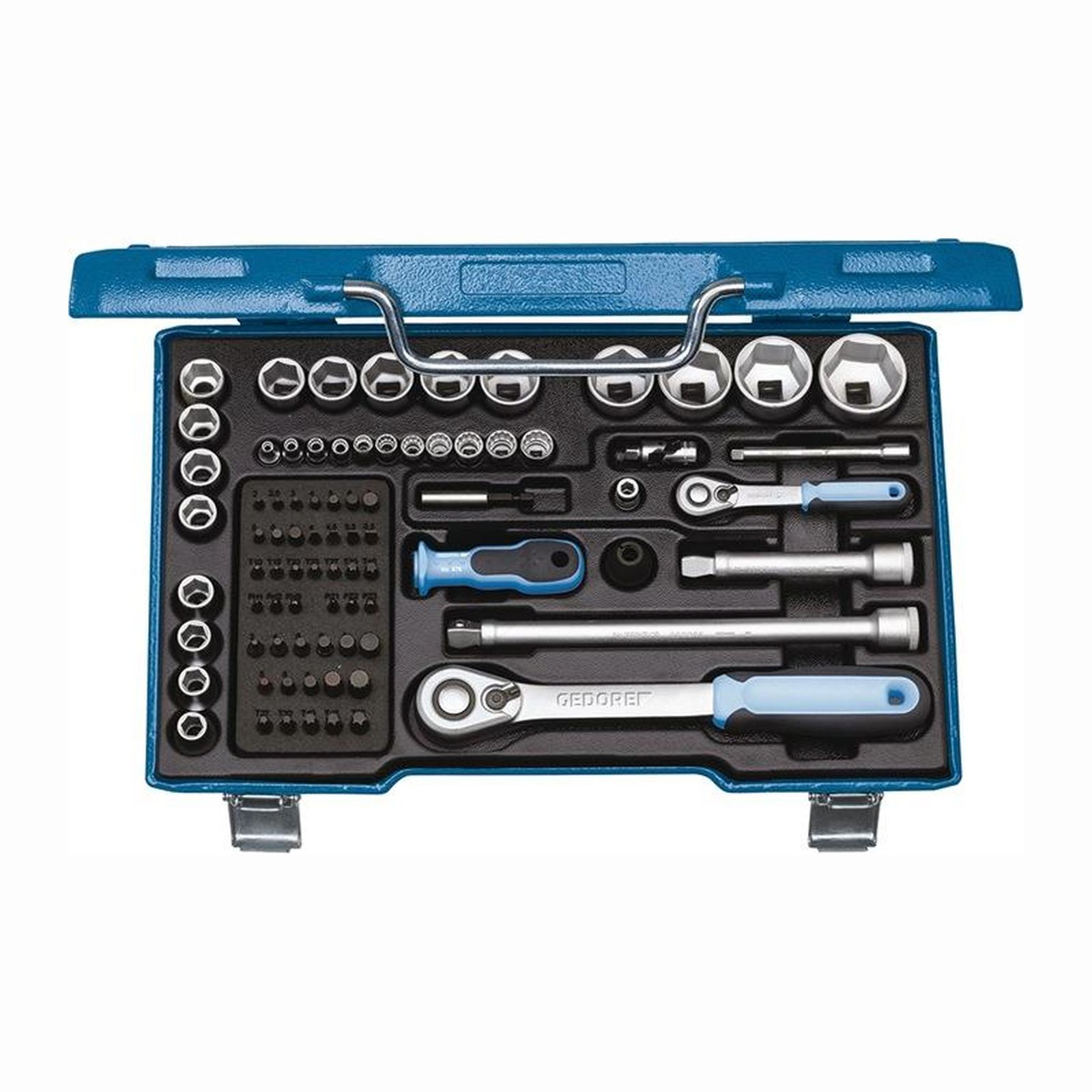 Jeu de douilles Gedore 19 V20U-20 81 pièces 1/4" et 1/2" largeurs de clé 4-36 mm nombre de dents 40/60 6/12 pans