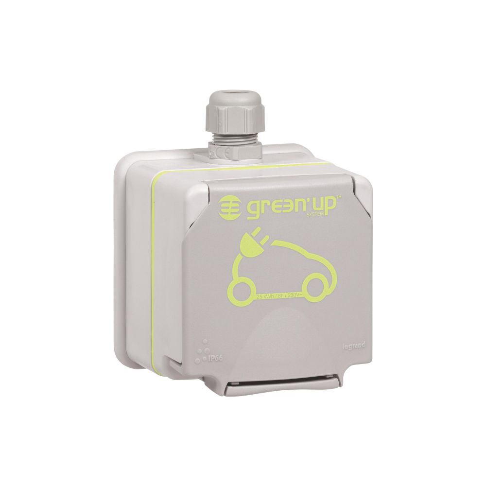 Prise de courant à contact de protection Legrand Green Up Plexo66, 16A 230V, IP44, 180x147,5x76 mm, SAT00194