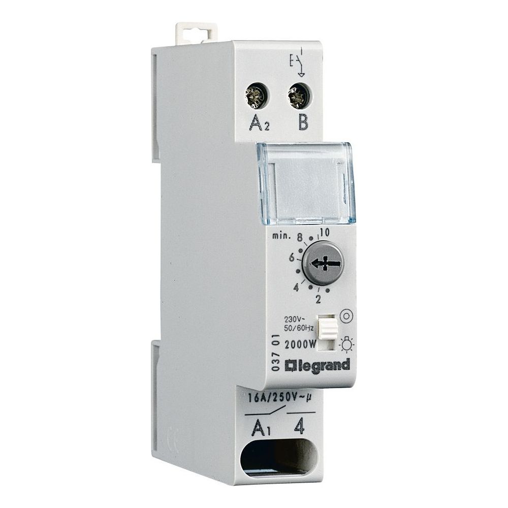 Minuterie d'escalier électronique Legrand RexEMPlus 003701, 0,5-10 min, 16 A, 1 module, rail DIN