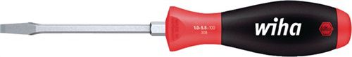 Wiha Schraubendreher SoftFinish® à lame fendue avec lame hexagonale et embout hexagonal