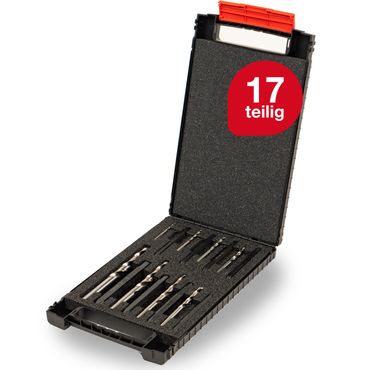 Jeu de tournevis extracteurs Wiha 6 pans 17 pièces avec forets inclus dans boîte (03988)