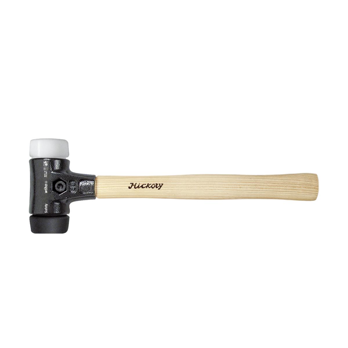 Wiha Marteau de frappe Safety moyen/dur avec manche en bois de hickory, tête ronde