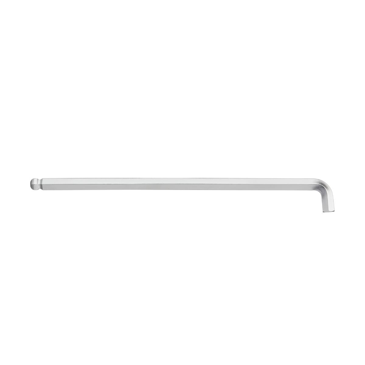 Wiha Clé mâle à six pans à tête sphérique, branche courte, chromée mate 8,0 mm