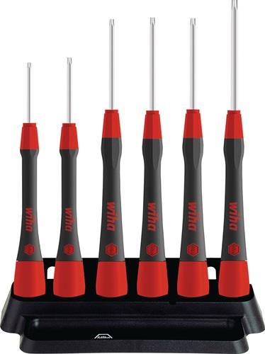 Jeu de tournevis de précision Wiha PicoFinish TORX 7 pièces avec porte-embouts