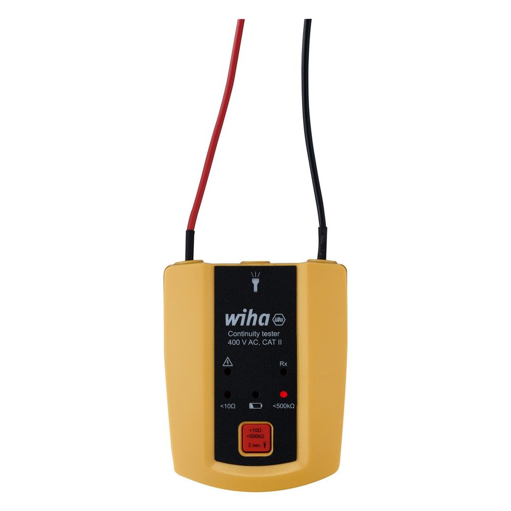 Testeur de continuité Wiha jusqu'à 400 V AC, CAT II incluant 2 piles AAA (45222)