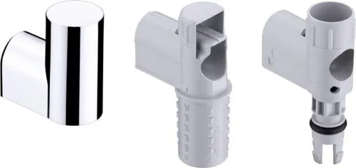 Support mural et cache Hansgrohe HG pour barre de douche UnicaD, chromé