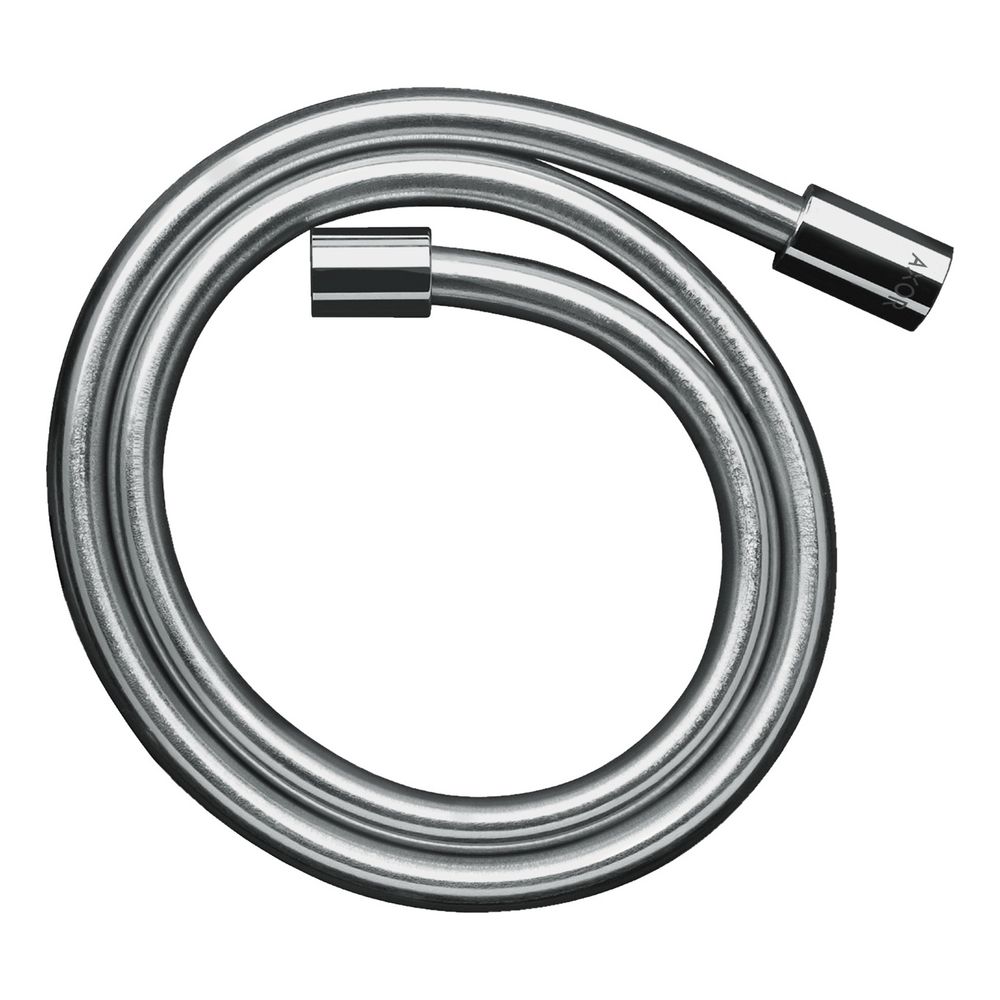 Tuyau de douche Hansgrohe AXOR ShowerSolutions - effet métallisé - 160 cm - écrous cylindriques G 1/2" - chromé