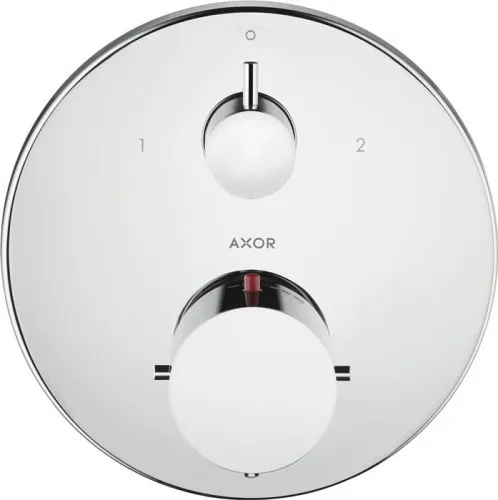 Thermostat AXOR HG STARCK encastré avec vanne d'arrêt et de commutation chromé