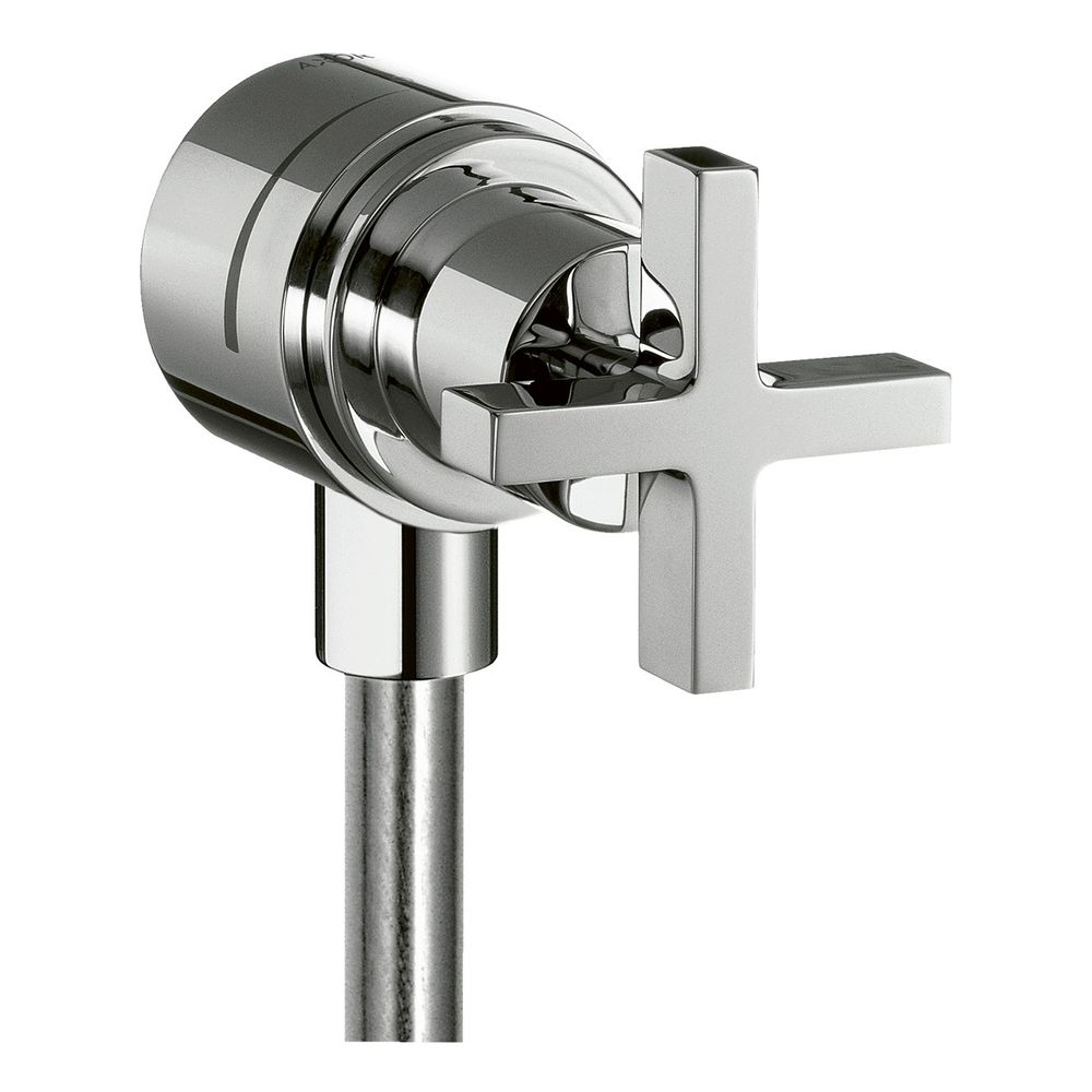 Hansgrohe AXOR Citterio robinet d'arrêt mural, clapet anti-retour, vanne d'arrêt, poignée en croix, chromé
