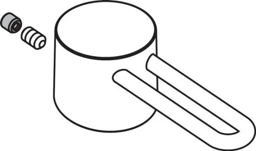 Hansgrohe AXOR Poignée pour mitigeur de lavabo Uno Piccolo, vissée, 38094000