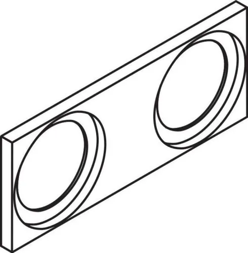 Axor HG Plaque de base Uno WT-Mi UP F-Set chromé