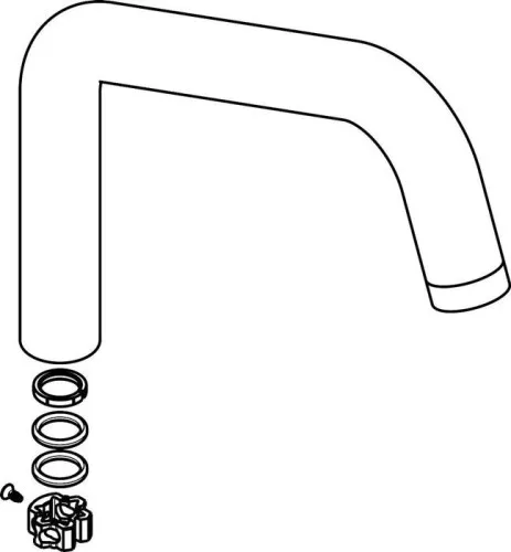 Hansgrohe AXOR Sortie fixe pour Citterio, acier inoxydable Optic, 98604800