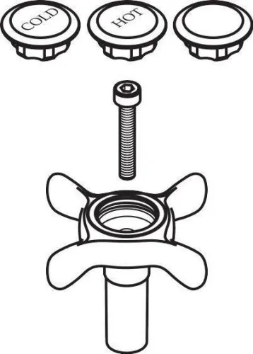 Axor HG Poignée Montreux 2G WT-Arm eau chaude/froide chr