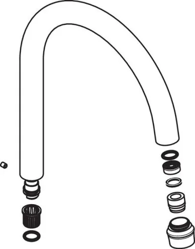 Axor HG Bec de robinet Montreux 3L WT-Arm modèle fixe bru-ni