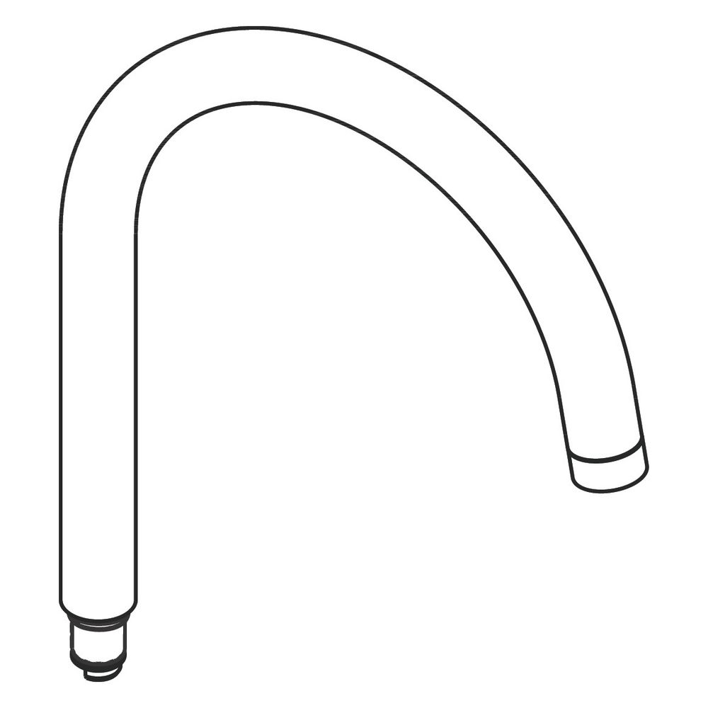 Sortie Hansgrohe AXOR pour mitigeur de cuisine Uno 2, finition acier inoxydable Optic, 97886800