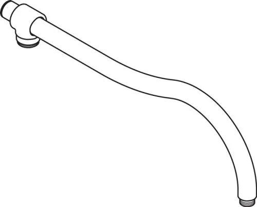 Hansgrohe AXOR Bras de douche pour colonne de douche Carlton, courbé, nickel brossé, 96747820
