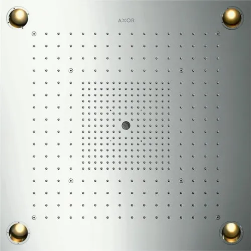 Hansgrohe AXOR ShowerSolutions ShowerHeaven, 36,8 l/min, 720x720 mm, 3 jets, éclairage, Edelstahl Optic