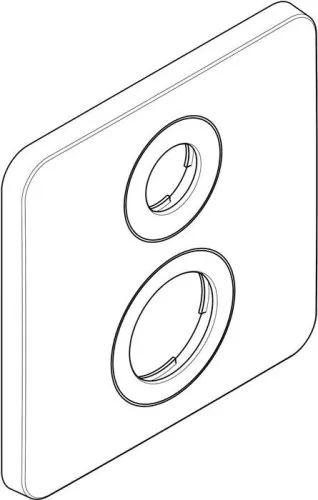 Rosette Hansgrohe AXOR pour mitigeur thermostatique Citterio M encastré, Chromé, 95157000