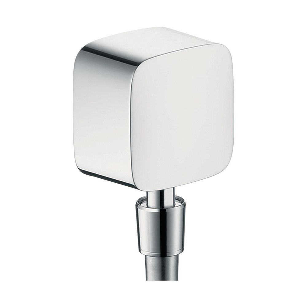 Raccord mural FixFit Hansgrohe, anti-retour, articulation sphérique, chromé