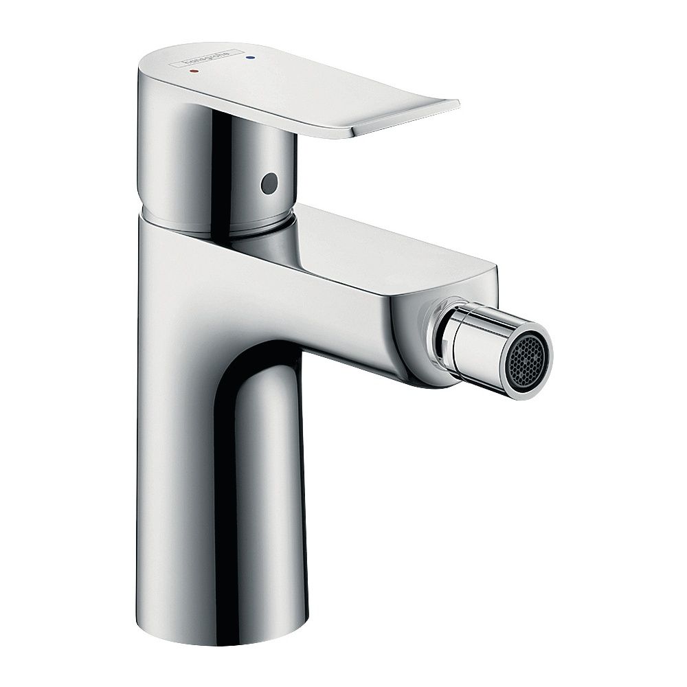 Hansgrohe Metris Mitigeur monocommande pour bidet avec garniture à tige de traction, chromé