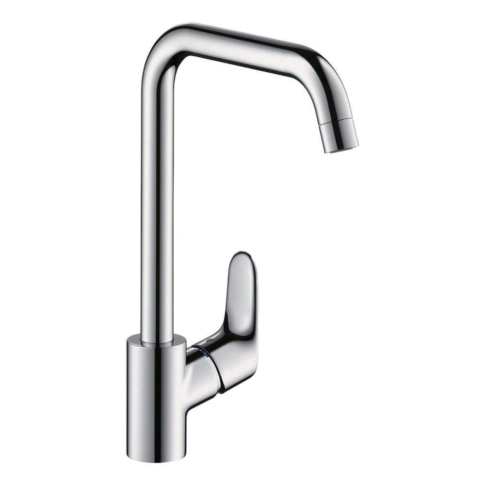 Mitigeur de cuisine Hansgrohe Focus M41, 260 mm, 5 L/min, basse pression, pour chauffe-eau ouverts, 1 jet, chromé