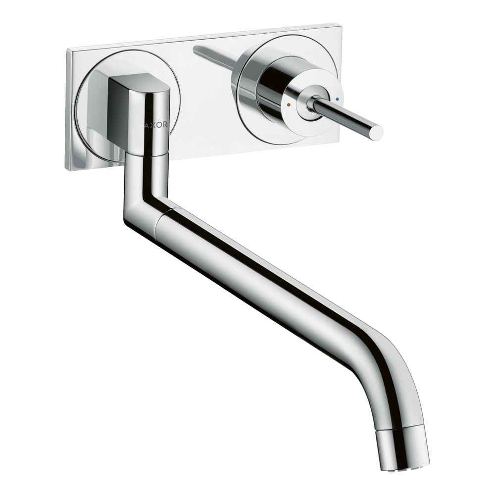 Hansgrohe AXOR Uno mitigeur de cuisine à levier unique encastré pour montage mural, 330-500 mm, 9 l/min, fonction télescopique, finition chromée