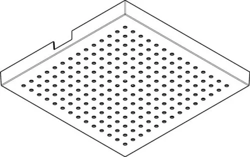 Hansgrohe AXOR plaque décorative pour pommeau de douche Starck, 240x240 mm chromé, 95890000