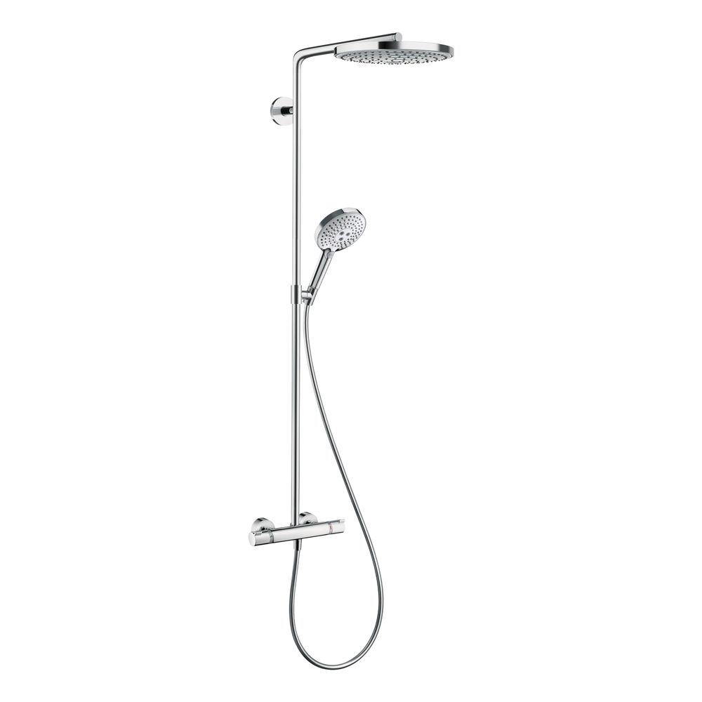 Pommeau de douche Hansgrohe Raindance Select S avec colonne de douche 240 mm, 2 jets, 15 l/min avec mitigeur thermostatique, chromé