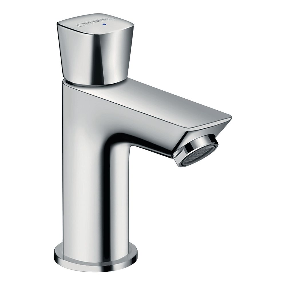 Vanne d'arrêt Hansgrohe Logis 80 mm, chromée pour eau froide ou eau prémélangée sans garniture