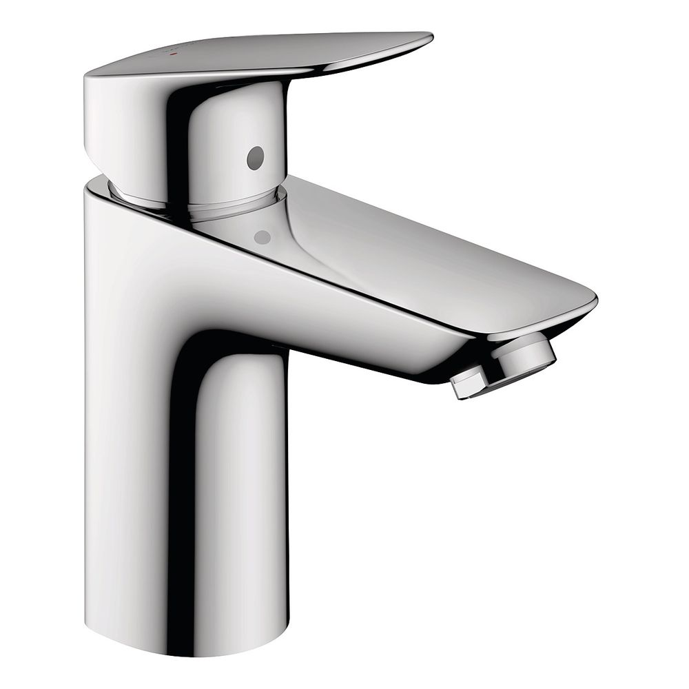 Mitigeur monocommande pour lavabo Hansgrohe Logis 100 mm 5 l/min chromé avec garniture de vidange à tige