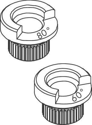 Hansgrohe HG jeu de bague de butée (60/80°) Talis mitigeur pour lavabo 250 chromé