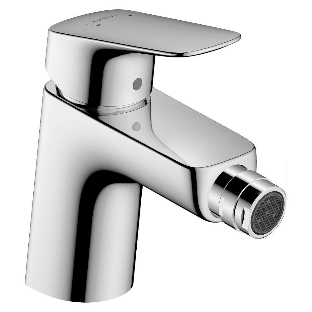 Mitigeur monocommande Hansgrohe Logis pour bidet 70 mm 7,2 l/min chromé avec garniture à tige de traction