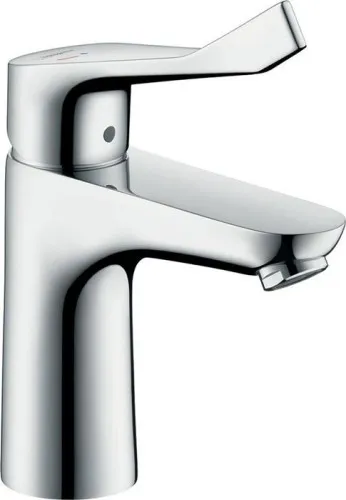 Mélangeur monocommande Hansgrohe HG EH-WT-Mischer 100 FOCUS CARE DN 15 CoolStart avec poignée longue - Chromé