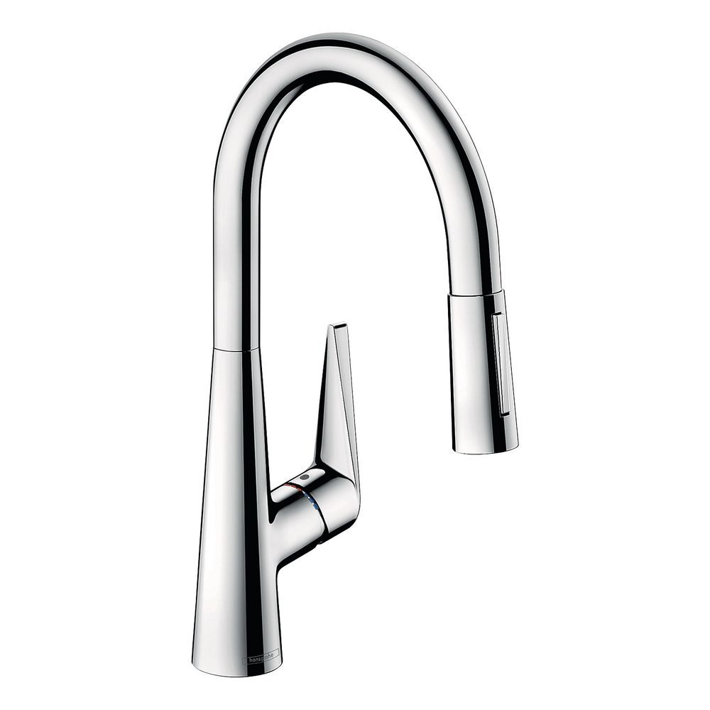 Mitigeur de cuisine Hansgrohe Talis M, 51 mm, 200 mm, débit 9 l/min, douchette escamotable, 2 jets, chromé