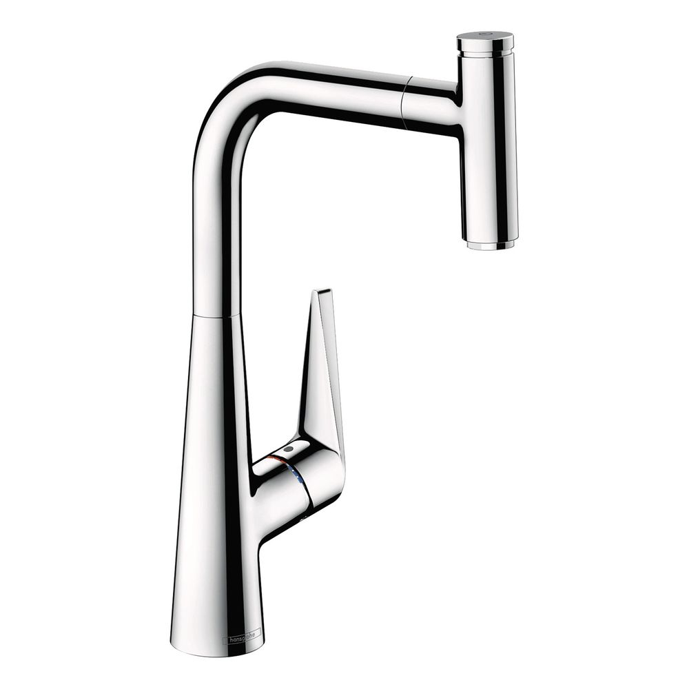 Hansgrohe Talis Select M51 mm, mitigeur de cuisine à levier unique 300 mm, 8 l/min, bec orientable, 1 jet, chromé