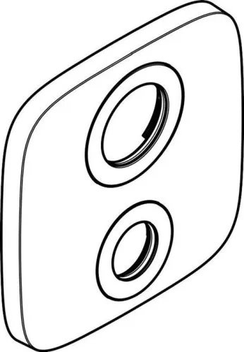 Hansgrohe HG Rosette 155/155 mm Vanne d'arrêt et de commutation à raccords inversés (chromé)