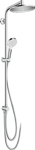 Hansgrohe Crometta S Showerpipe Système de douche mural 240 mm, 1 jet, 9 l/min EcoSmart Reno, Chromé
