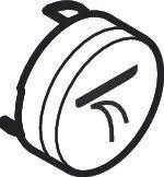 Bouton-poussoir Hansgrohe HG Symbol Waterfall blanc
