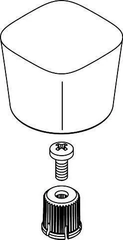 Poignée Hansgrohe HG pour robinet de pied Logis, chromée