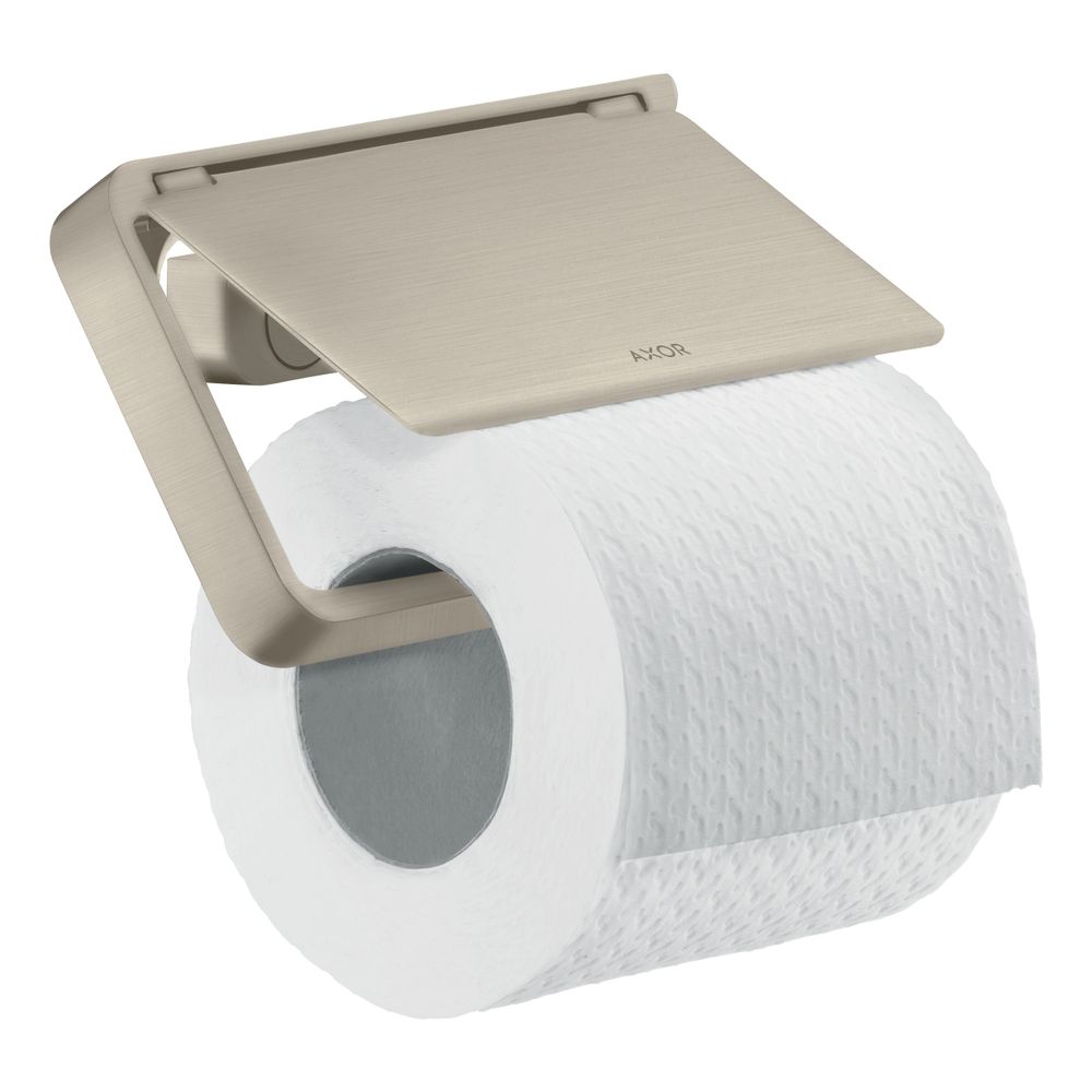 Porte-papier toilette AXOR UNIVERSAL Softsquare, couvercle, brossé nickel